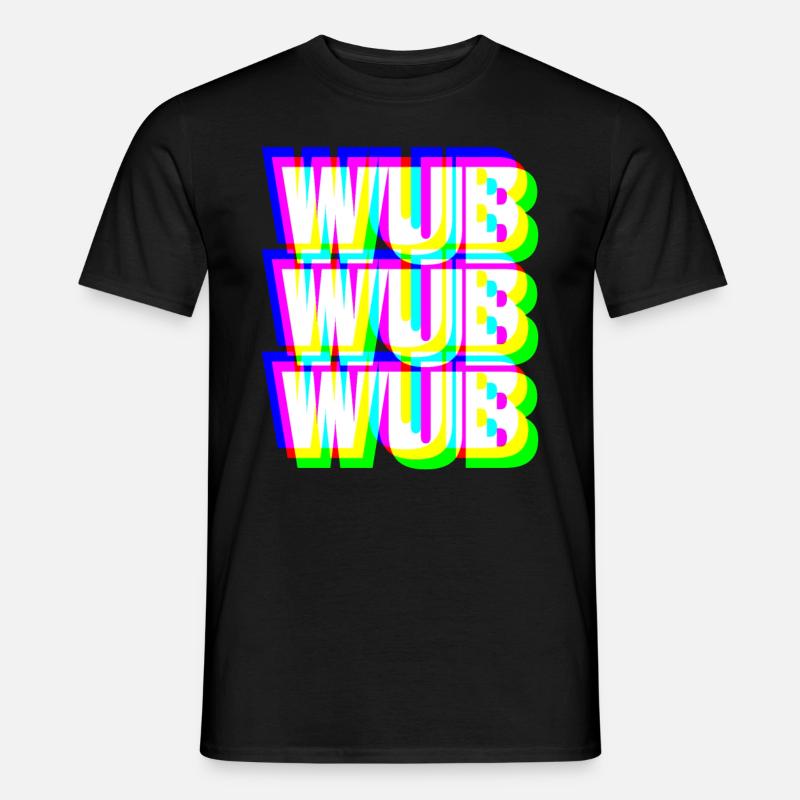 WUB WUB Dubstep Techno Rave Headbanger DJ Geschenk - Männer T-Shirt - Schwarz