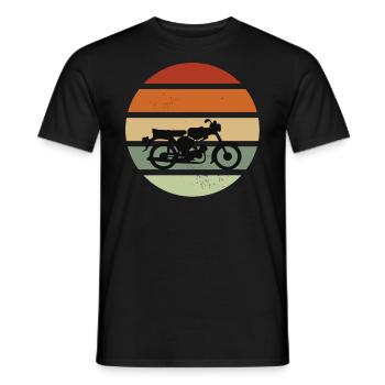 Simson fan rétro s51 gdr conception de cyclomoteur - T-shirt homme - noir - Devant - AI Model Male 178 light (178cm)