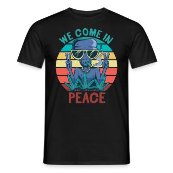 Extraterrestres de cannabis Alien Stoners - T-shirt homme - noir - Devant - AI Model Male 178 light (178cm)