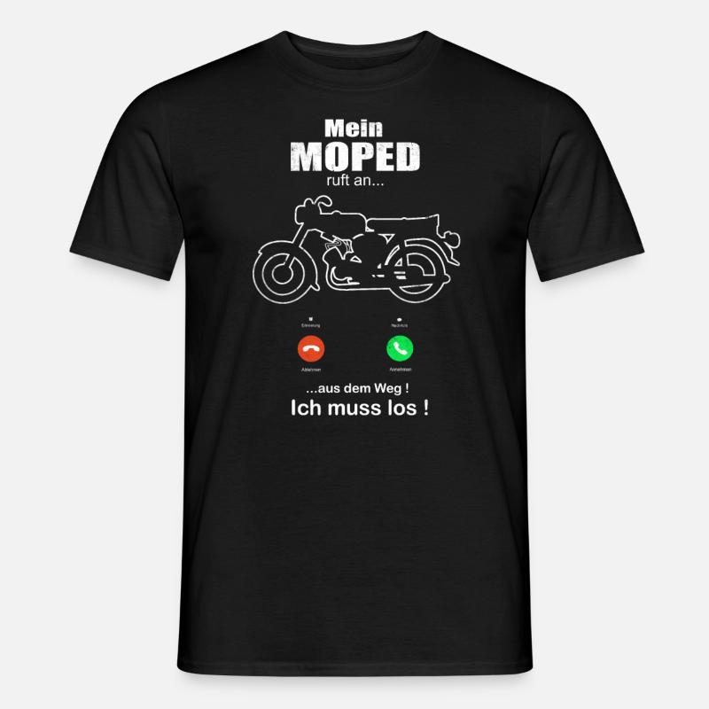 DDR Moped s50 s51 Suhl Ossi 2takter Simme Geschenk - Männer T-Shirt - Schwarz