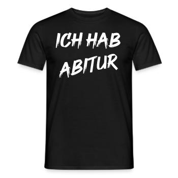 Ich hab Abitur - Männer T-Shirt - Schwarz - Vorne - AI Model Male 178 light (178cm)