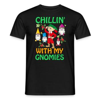 Frohe Weihnachten, Frohe Weihnachten, Frohe Weihnachten - Männer T-Shirt - Schwarz - Vorne - AI Model Male 178 light (178cm)