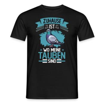 Zuhause ist wo meine Tauben sind - Männer T-Shirt - Schwarz - Vorne - AI Model Male 178 light (178cm)