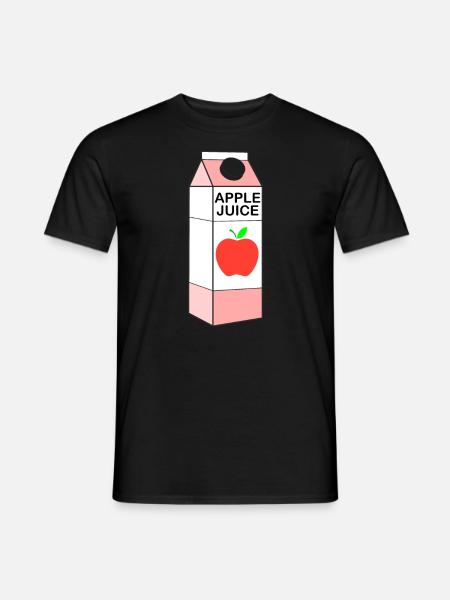 Jus de pomme Tetra Pack Boîte pommes Jus de fruits en bonne santé Vitamine - T-shirt homme - noir