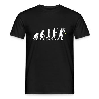 Évolution du tennis - T-shirt homme - noir - Devant - AI Model Male 178 light (178cm)