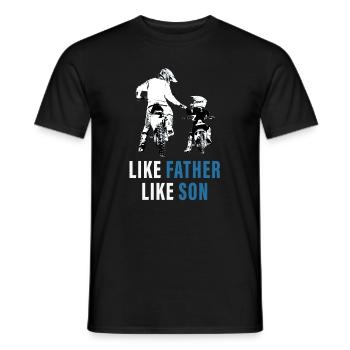 Motocross Vater und Sohn Fahrrad Motorrad Sohn Bik - Männer T-Shirt - Schwarz - Vorne - AI Model Male 178 light (178cm)