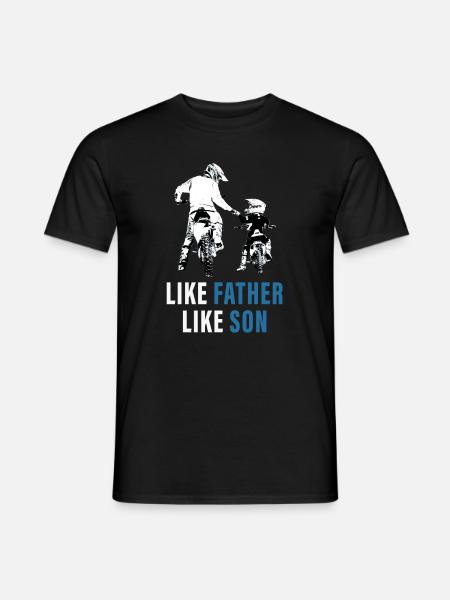 Motocross Father and Son Bicycle Motorcycle Son Bik - Men's T-Shirt - black