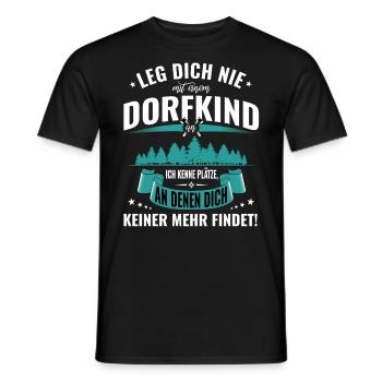 Dorfkind Landleben Dorfkinder Geschenk - Männer T-Shirt - Schwarz - Vorne - AI Model Male 178 light (178cm)