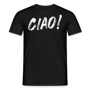 ciao - Men's T-Shirt - black - Front - AI Model Male 178 light (178cm)