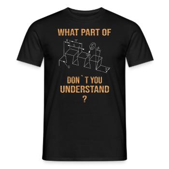 What Part of - Carpenter Joiner Gift - Men's T-Shirt - black - Front - AI Model Male 178 light (178cm)