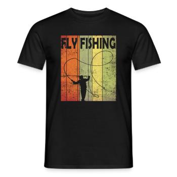 Forellen zum Fliegenfischen - Männer T-Shirt - Schwarz - Vorne - AI Model Male 178 light (178cm)