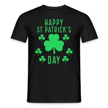 St Patricks Day, St Patricks Day, St Patricks Day - T-shirt homme - noir - Devant - AI Model Male 178 light (178cm)