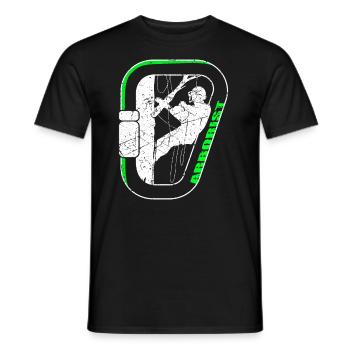 Karabiner Design Baumpflege Baumkletterer Arborist - Männer T-Shirt - Schwarz - Vorne - AI Model Male 178 light (178cm)