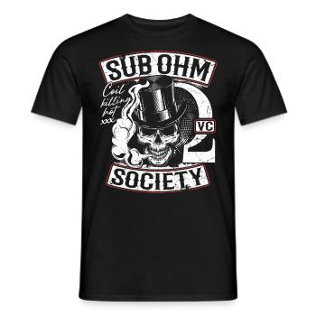 Sub Ohm Vape Club - Men's T-Shirt - black - Front - AI Model Male 178 light (178cm)