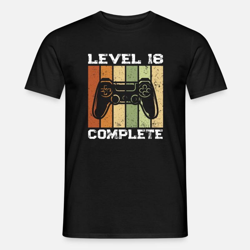 Level 18 complete - Männer T-Shirt - Schwarz