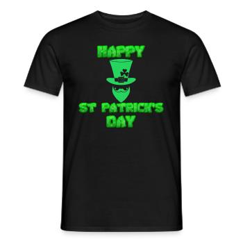St Patricks Day, St Patricks Day, St Patricks Day - T-shirt homme - noir - Devant - AI Model Male 178 light (178cm)