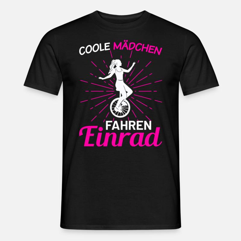 Coole Mädchen fahren Einrad - Männer T-Shirt - Schwarz