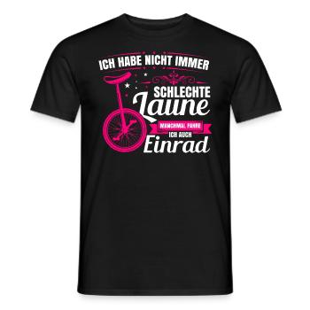 Einrad - Männer T-Shirt - Schwarz - Vorne - AI Model Male 178 light (178cm)
