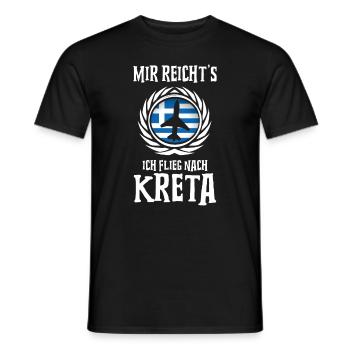 Mir reicht's Ich flieg nach Kreta - Männer T-Shirt - Schwarz - Vorne - AI Model Male 178 light (178cm)