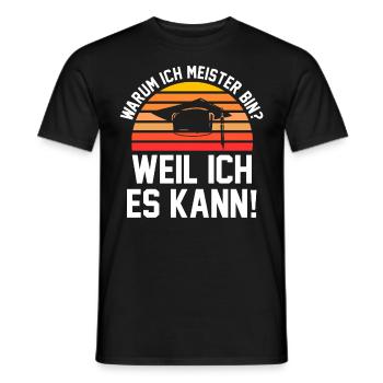 Meister Meisterprüfung Bestanderen Prüfung - Männer T-Shirt - Schwarz - Vorne - AI Model Male 178 light (178cm)