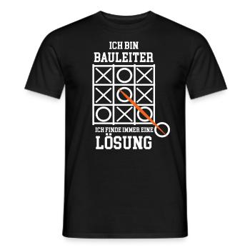 Ich bin Bauleiter | Lustiges Sprüche Geschenk - Männer T-Shirt - Schwarz - Vorne - AI Model Male 178 light (178cm)