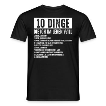 Lustige Geschenkidee | Hochlandrind Kuh Rind - Männer T-Shirt - Schwarz - Vorne - AI Model Male 178 light (178cm)