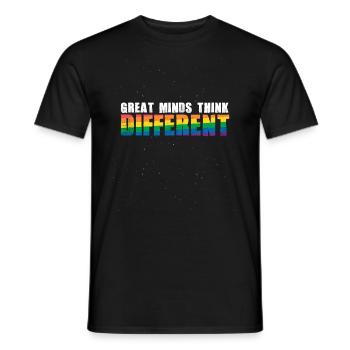 Great minds think different - T-shirt homme - noir - Devant - AI Model Male 178 light (178cm)