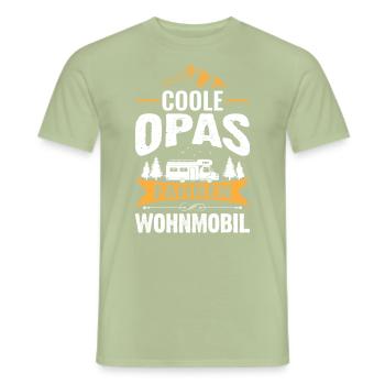 Camping Camper Opa - Männer T-Shirt - Sage - Vorne - AI Model Male 178 light (178cm)