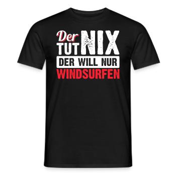 Windsurfer | Der tut nix der will nur Windsurfen - Männer T-Shirt - Schwarz - Vorne - AI Model Male 178 light (178cm)