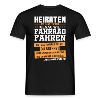 Drôle de mariage motion Proverbes de mariage - T-shirt homme - noir - Devant - AI Model Male 178 light (178cm)