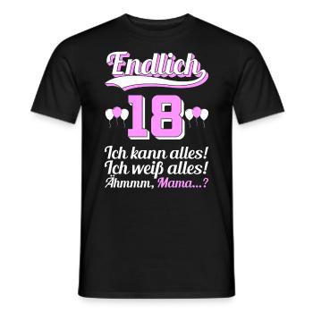 18. Geburtstag Lockdown lustiges Tochter Geschenk - Männer T-Shirt - Schwarz - Vorne - AI Model Male 178 light (178cm)