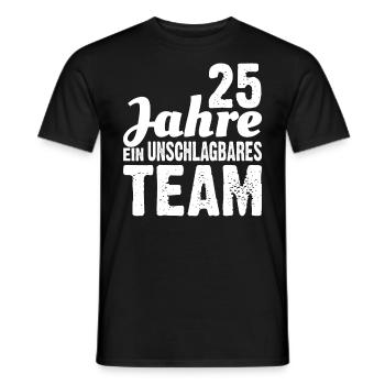 Mariage d’argent | 25 ans d’une équipe imbattable - T-shirt homme - noir - Devant - AI Model Male 178 light (178cm)