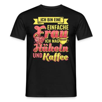 Häkeln Stricken Frau Frauen Oma Geschenkidee - Männer T-Shirt - Schwarz - Vorne - AI Model Male 178 light (178cm)