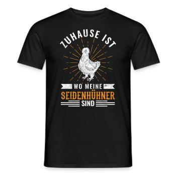 Seidenhuhn Huhn Seidenhühner Geschenk - Männer T-Shirt - Schwarz - Vorne - AI Model Male 178 light (178cm)