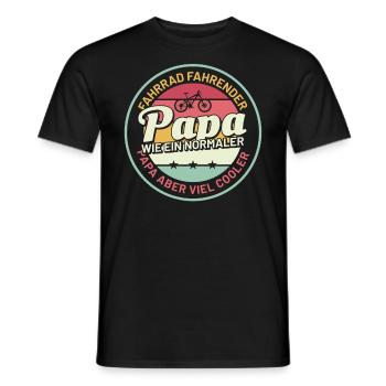 Fahrrad Papa Vater Vatertag Geschenk - Männer T-Shirt - Schwarz - Vorne - AI Model Male 178 light (178cm)