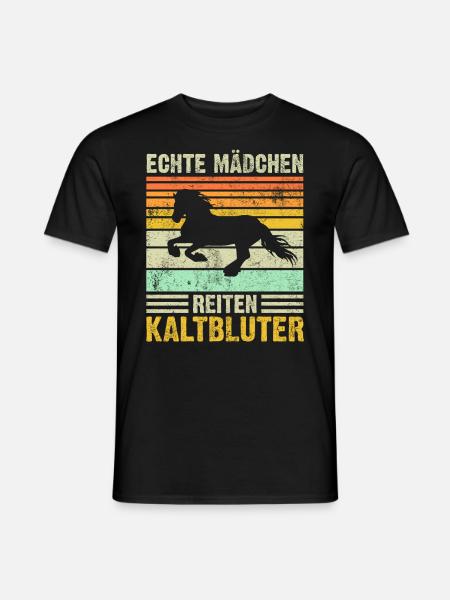 Kaltblüter Kaltblut Pferd Reiter Geschenk - Männer T-Shirt - Schwarz