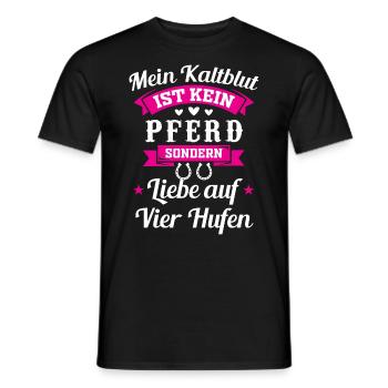 Kaltblut Pferd - Liebe auf Vier Hufen - Männer T-Shirt - Schwarz - Vorne - AI Model Male 178 light (178cm)