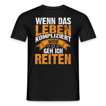 Pferd Kaltblut Kaltblüter Geschenke - Männer T-Shirt - Schwarz - Vorne - AI Model Male 178 light (178cm)