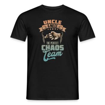 Uncle & niece the perfect chaos team - Männer T-Shirt - Schwarz - Vorne - AI Model Male 178 light (178cm)