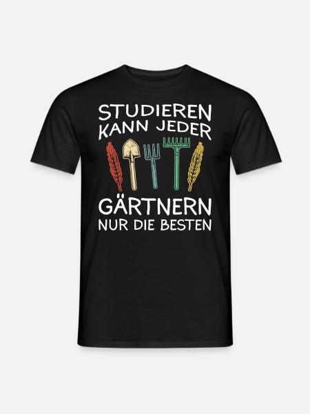 Gärtner Garten Gartenarbeit - Männer T-Shirt - Schwarz