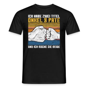 Patenonkel Onkel Pate lustige Sprüche - Männer T-Shirt - Schwarz - Vorne - AI Model Male 178 light (178cm)