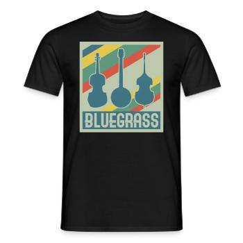 Bluegrass Retro Vintage Country Music - T-shirt homme - noir - Devant - AI Model Male 178 light (178cm)