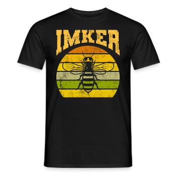 Imker Retro Vintage - Männer T-Shirt - Schwarz - Vorne - AI Model Male 178 light (178cm)