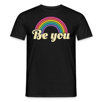 Pride CSD LGBT | Be yourself - Men's T-Shirt - black - Front - AI Model Male 178 light (178cm)