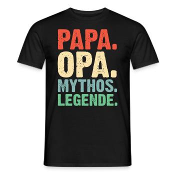 Papa Opa Mythos Legende Retro Vintage - Männer T-Shirt - Schwarz - Vorne - AI Model Male 178 light (178cm)