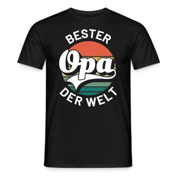 Bester Opa der Welt | Retro Vintage - Männer T-Shirt - Schwarz - Vorne - AI Model Male 178 light (178cm)
