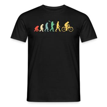 Vélo E-Bike Evolution - T-shirt homme - noir - Devant - AI Model Male 178 light (178cm)