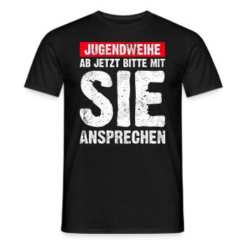 Jugendweihe Geschenkidee - Männer T-Shirt - Schwarz - Vorne - AI Model Male 178 light (178cm)
