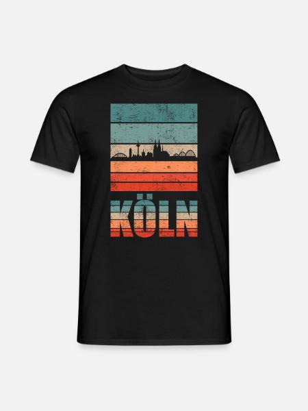 Köln Kölner Retro Vintage - Männer T-Shirt - Schwarz