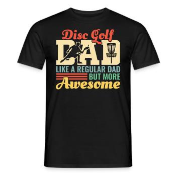 Discgolf Papa Vater Vatertag Retro Geschenk - Männer T-Shirt - Schwarz - Vorne - AI Model Male 178 light (178cm)